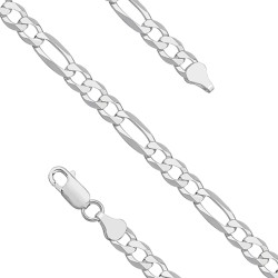 Bratara barbati argint rodiat model figaro plat 6,5 mm x 21 cm DiAmanti FigaroP150-21cm-SL (Argint 925‰ 9 g.)